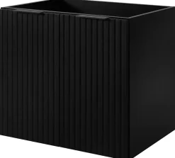 Furnidea Meuble suspendu sous lavabo avec 2 portes FLOW NOIR 60 cm* Meuble Sous Lavabo