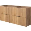 Furnidea Meuble suspendu sous lavabo FLOW chêne 120 cm