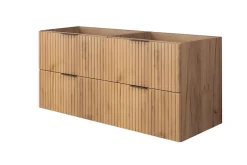 Furnidea Meuble suspendu sous lavabo FLOW chêne 120 cm