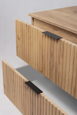 Furnidea Meuble suspendu sous lavabo FLOW chêne 120 cm