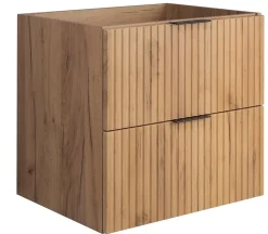 Furnidea Meuble suspendu sous lavabo FLOW chêne 60 cm* Meuble Sous Lavabo