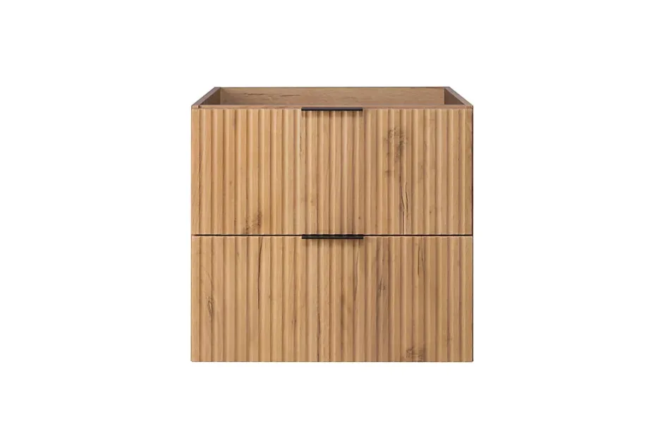 Furnidea Meuble suspendu sous lavabo FLOW chêne 60 cm* Meuble Sous Lavabo