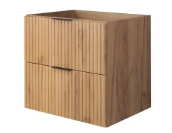 Furnidea Meuble suspendu sous lavabo FLOW chêne 60 cm* Meuble Sous Lavabo