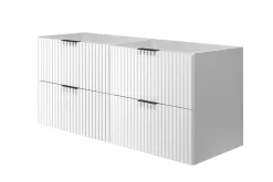 Furnidea Meuble suspendu sous lavabo FLOW blanc 120 cm