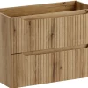 Furnidea Meuble suspendu sous vasque 80 cm à tiroirs NOVA chêne Coast Evoke* Meuble Sous-Vasque