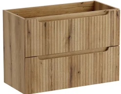 Furnidea Meuble suspendu sous vasque 80 cm à tiroirs NOVA chêne Coast Evoke* Meuble Sous-Vasque