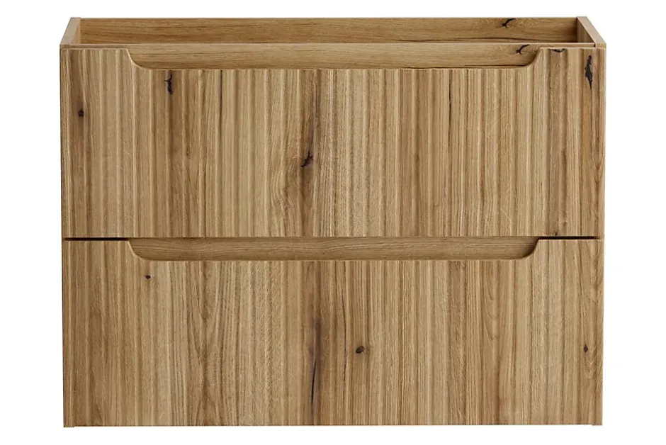 Furnidea Meuble suspendu sous vasque 80 cm à tiroirs NOVA chêne Coast Evoke* Meuble Sous-Vasque