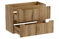 Furnidea Meuble suspendu sous vasque 80 cm à tiroirs NOVA chêne Coast Evoke* Meuble Sous-Vasque
