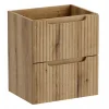 Furnidea Meuble suspendu sous vasque 50 cm à tiroirs NOVA chêne Coast Evoke