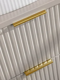 Furnidea Meuble suspendu sous vasque avec panier à linge ADEL CACHEMIRE 160 cm