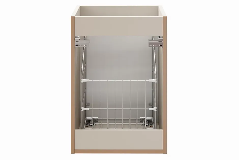 Furnidea Meuble suspendu sous vasque avec panier à linge ADEL CACHEMIRE 160 cm