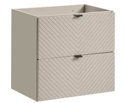 Furnidea Meuble suspendu sous vasque avec 2 tiroirs VIVA CACHEMIRE 60 cm