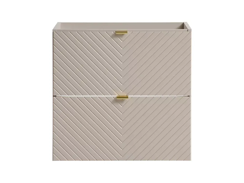 Furnidea Meuble suspendu sous vasque avec 2 tiroirs VIVA CACHEMIRE 60 cm