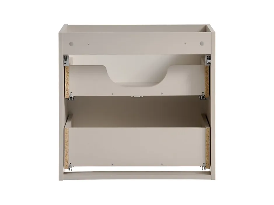 Furnidea Meuble suspendu sous vasque avec 2 tiroirs VIVA CACHEMIRE 60 cm
