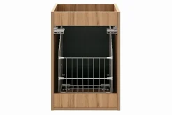 Furnidea Meuble suspendu sous vasque avec panier à linge ADEL CHÊNE 120 cm