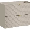 Furnidea Meuble suspendu sous vasque avec 2 tiroirs VIVA CACHEMIRE 80 cm
