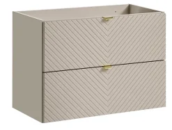 Furnidea Meuble suspendu sous vasque avec 2 tiroirs VIVA CACHEMIRE 80 cm
