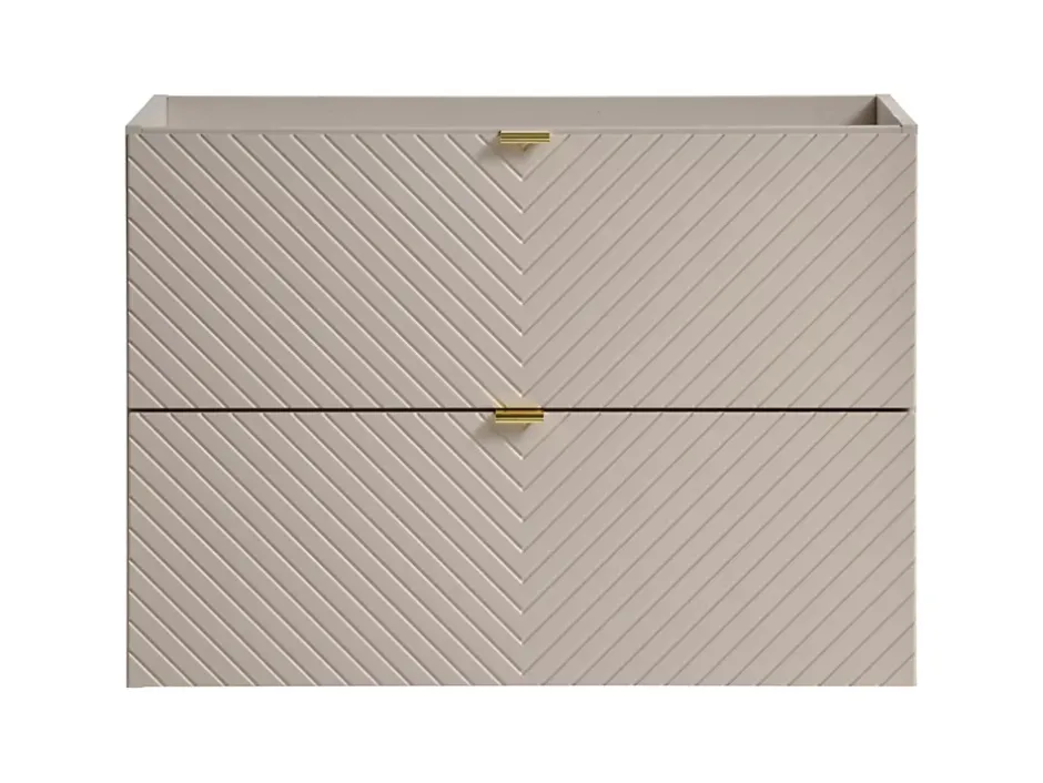 Furnidea Meuble suspendu sous vasque avec 2 tiroirs VIVA CACHEMIRE 80 cm