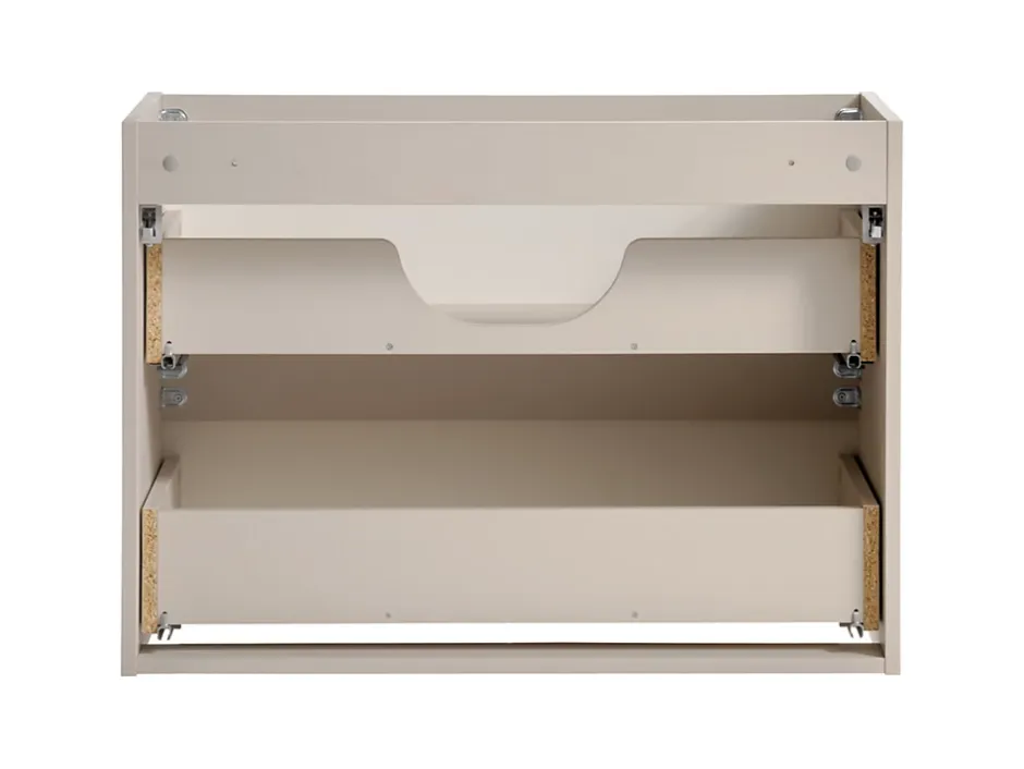 Furnidea Meuble suspendu sous vasque avec 2 tiroirs VIVA CACHEMIRE 80 cm