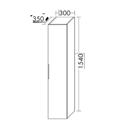 Burgbad Meuble vasque 90 cm Olena blanc brillant + colonne* Ensemble Meuble De Salle De Bains