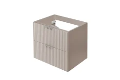 3xE Living Meuble vasque, Cachemire, 60 x 57 x 46 cm, poignée argentée, sans plateau* Lave-Mains