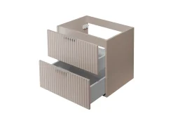 3xE Living Meuble vasque, Cachemire, 60 x 57 x 46 cm, poignée argentée, sans plateau* Lave-Mains