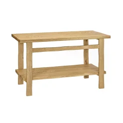 Homesight Meuble vasque en chêne massif vieilli l.140 x H.78 x P.50 cm, Taby* Meuble Buanderie|Meuble Vasque