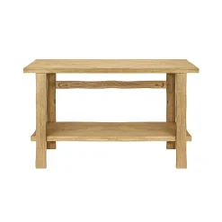 Homesight Meuble vasque en chêne massif vieilli l.140 x H.78 x P.50 cm, Taby* Meuble Buanderie|Meuble Vasque