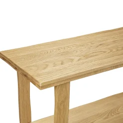 Homesight Meuble vasque en chêne massif vieilli l.140 x H.78 x P.50 cm, Taby* Meuble Buanderie|Meuble Vasque