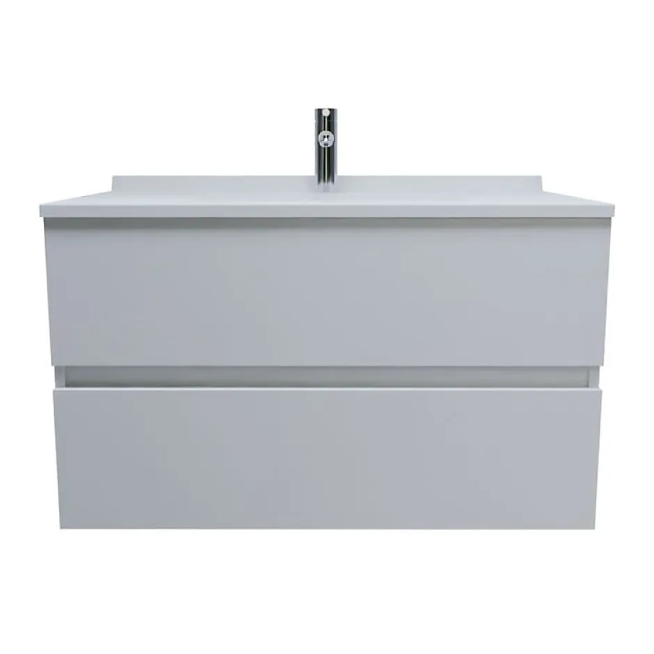 Cuisibane Meuble vasque L 90cm P 55cm ROMY - Blanc brillant