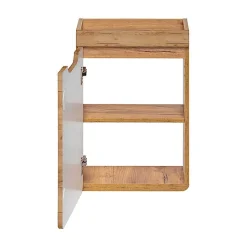 Stellameuble Meuble vasque lave main encastrable aspect bois 40cm Aruba Craft* Meuble Sous Lavabo