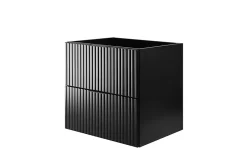 3xE Living Meuble vasque, Noir, 60 x 57 x 46 cm, poignée noire, sans plateau* Lave-Mains