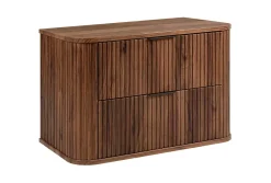 3xE Living Meuble vasque suspendu pour salle de bain, chêne noyer, 80,4 x 51,7 x 41,5 cm