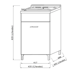 Kiamami Valentina Meuble Évier 45Cm Chêne Naturel Avec Bac Et Planche À Laver - Pratico* Armoire De Salle De Bains