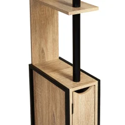IDMarket Meuble WC 2 portes DETROIT avec étagères design industriel