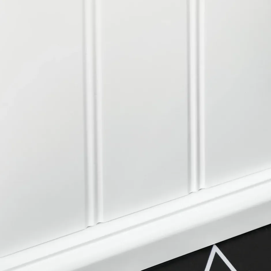 kleankin Meuble WC armoire toilette - porte, support papier - dim. 21L x 17l x 66H cm - blanc* Meuble Wc