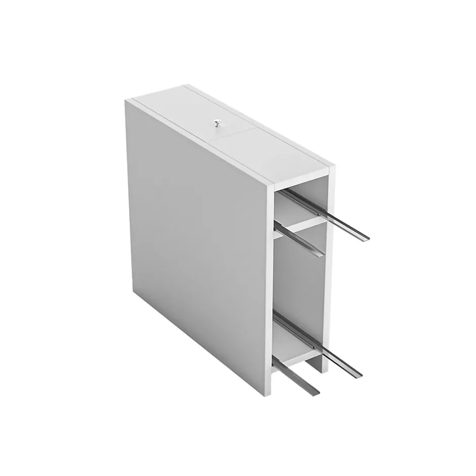 Pier Import Meuble WC blanc, 2 tiroirs rangement 1 porte MARFA* Armoire De Salle De Bains