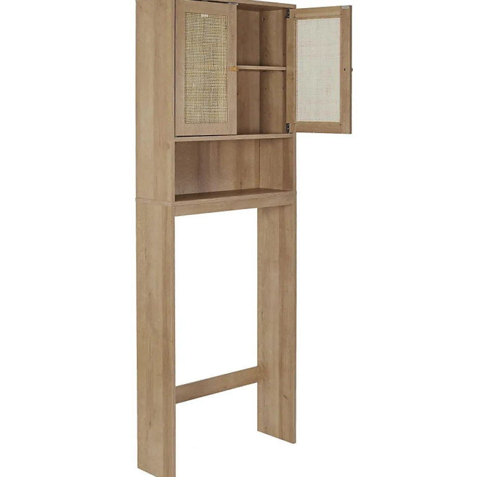The Home Deco Factory Meuble WC cannage et bois Bali - Type: Mobilier* Armoire De Toilette