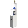 Facility'S Meuble WC effet bois avec 2 portes grises