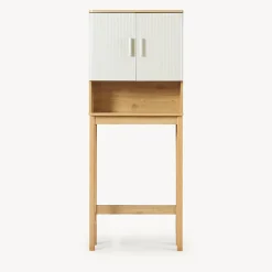 [En.Casa] Meuble WC Ferrersp 160 x 63 x 20 cm effet chêne sable naturel en.casa