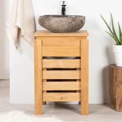 Wanda Collection Meuble Zen salle de bain en teck 50 cm* Meuble Sous-Vasque