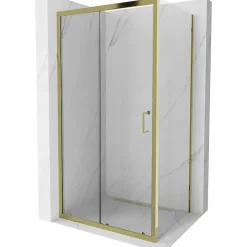 Mexen Apia cabine de douche coulissante 120 x 80 cm, transparent, or - 840-120-080-50-00* Paroi De Douche