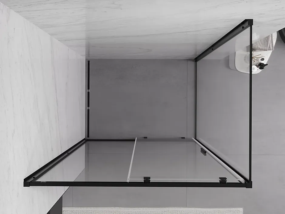 Mexen Exo cabine de douche coulissante 110 x 70 cm, transparent, noire - 8151-110-070-70-00