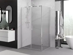 Mexen Exo cabine de douche pivotante 100 x 75 cm, transparent, chrome - 8182-100-075-01-00