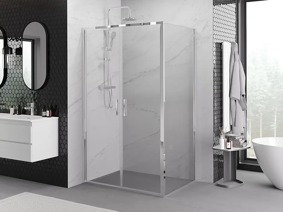 Mexen Exo cabine de douche pivotante 100 x 75 cm, transparent, chromé - 814-100-075-01-00* Paroi De Douche