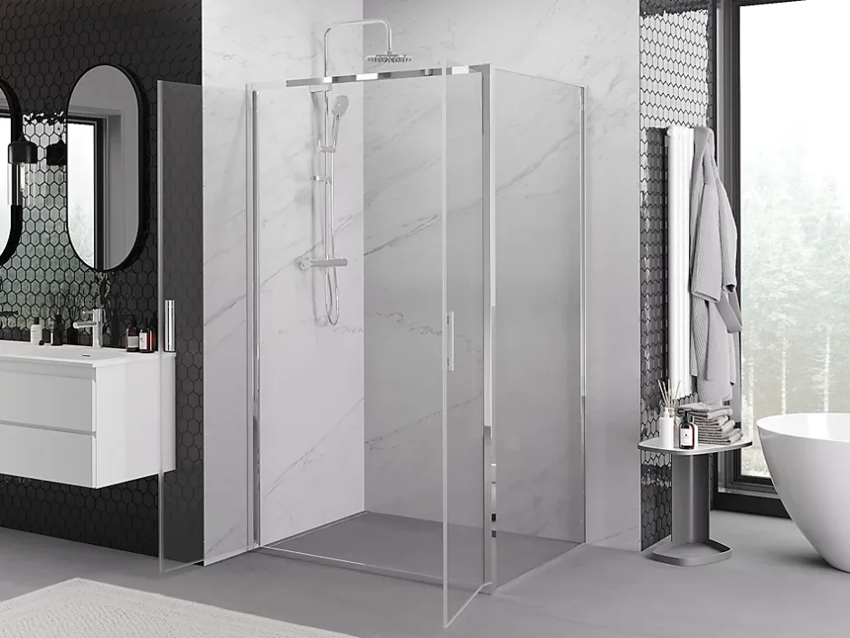 Mexen Exo cabine de douche pivotante 100 x 75 cm, transparent, chromé - 814-100-075-01-00* Paroi De Douche