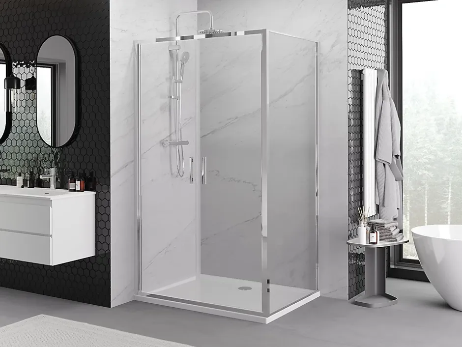 Mexen Exo cabine de douche pivotante 100 x 75 cm, transparent, chromé - 814-100-075-01-00* Paroi De Douche
