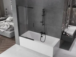 Mexen Fox paroi de douche 2 volets coulissante 85 x 150 cm, transparent, noir - 891-085-002-70-00* Paroi De Douche