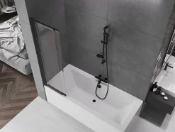 Mexen Fox paroi de douche 2 volets coulissante 85 x 150 cm, transparent, noir - 891-085-002-70-00* Paroi De Douche