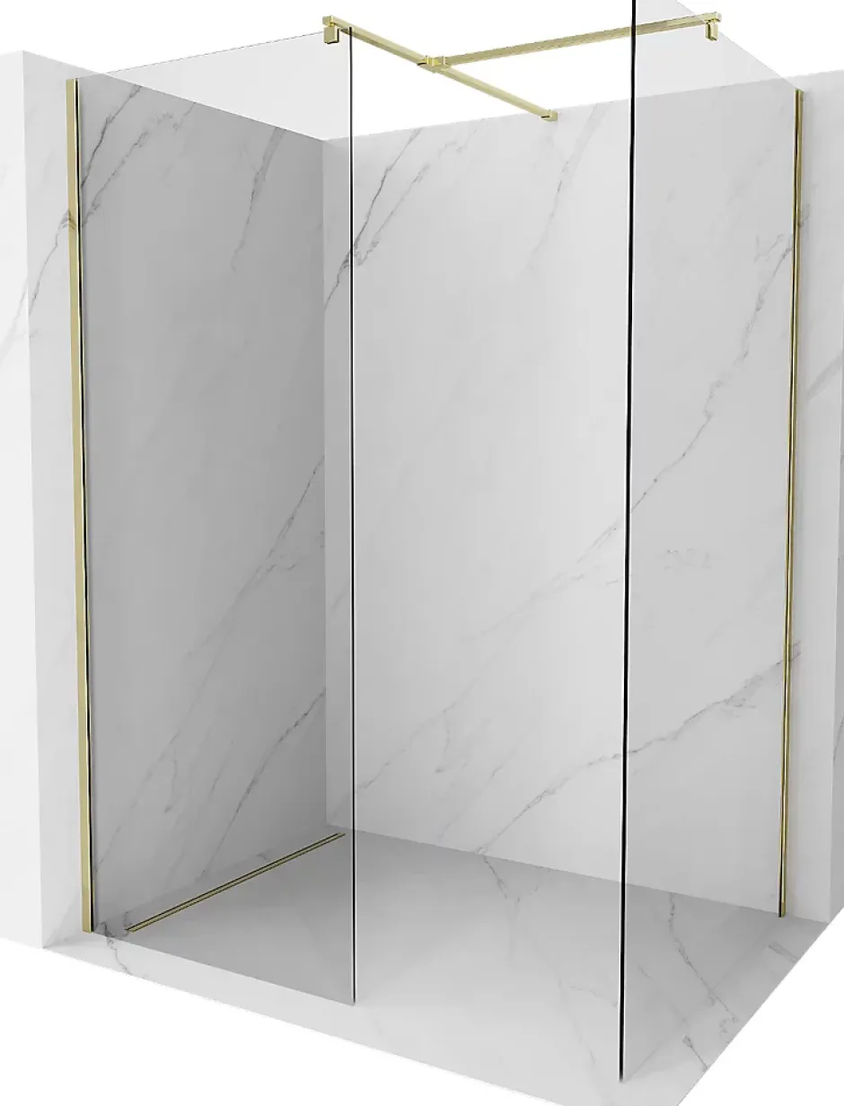 Mexen Kioto cloison de douche Walk-in 160 x 80 cm, transparent, doré - 800-160-202-50-00-080* Cabine De Douche